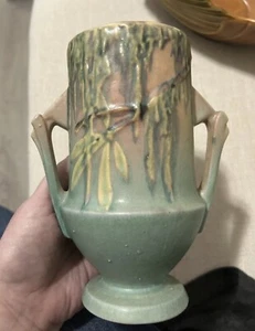 Vintage Original Roseville Moss 774-6" Vase. Very Nice Look! EUC - Picture 1 of 4