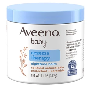 Aveeno Baby Eczema Therapy Nighttime Body Balm, Moisturizing Eczema Treatment... - Picture 1 of 7