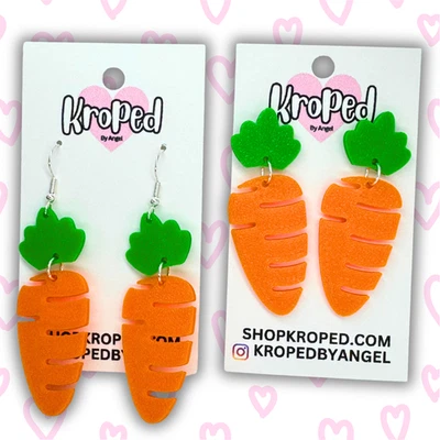 Pendientes Zanahoria Impresos en 3D Joyería Accesorios Pascua Foto 1 de 4