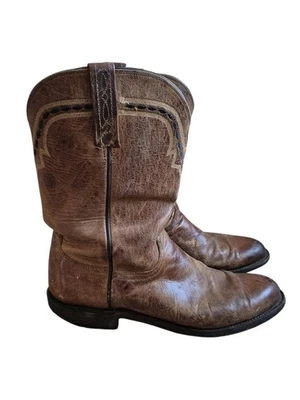 Lucchese 2000 Smooth Ostrich Western Cowboy Boots 10 D Brown  - Photo 1/4