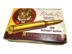 Vintage .300 Weatherby Magnum Tiger Ammunition Box EMPTY - Picture 1 of 10