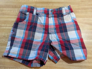Pantalones Cortos Garanimals Bebé Niño Talla 18 Meses 100% Algodón Rojo Cuadros Bolsillos - Imagen 1 de 2