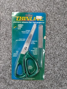 THINLINE Foil Pattern Shears Stained Glass Scissors Projects Rasp Sharpener New - Picture 1 of 5