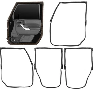 4 Pcs Door Seal Weatherseal Trim Set For 2007-2018 Jeep Wrangler JK Front Rear - Picture 1 of 10