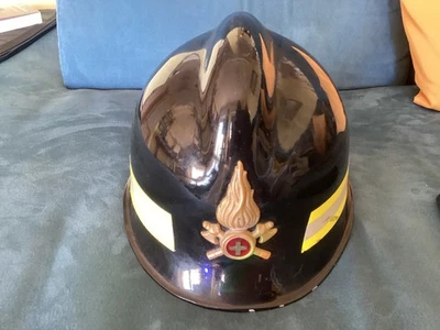 ELMETTO CASCO VIGILI DEL FUOCO POMPIERI - ORIGINALE CON SOTTOGOLA - Immagine 1 di 4