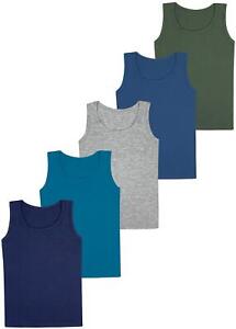 5 Jungen Unterhemden Baumwolle Tank Kinder Knaben Unterhemd Shirt Unterwäsche
