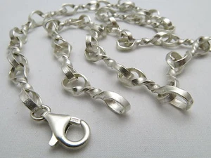 DISEÑO MADURO - CADENA DE NUDOS HECHOS A MANO ESTILO ANTIGUO - PLATA FINA 999 - Imagen 1 de 7