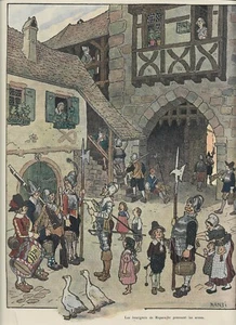 1913  --  HANSI . LES BOURGEOIS DE RIQUEWIHR PRENNENT LES ARMES . 7A503 - Picture 1 of 1