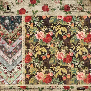 12/24PCS Flower Paper Pad Scrapbooking Photo Album Junk Journal Card Making DIY - Picture 1 of 5