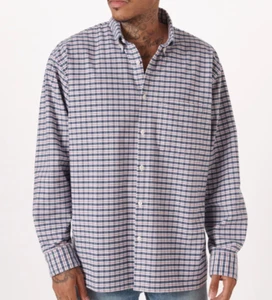 Neu Abercrombie blau kariert Oxford Shirt mit Knopfleiste übergroß 90er Jahre Stil Medium - Bild 1 von 5