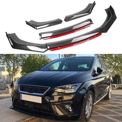 Kit divisor alerón labial parachoques delantero fibra de carbono para Seat Ibiza FR Foto 1 de 4