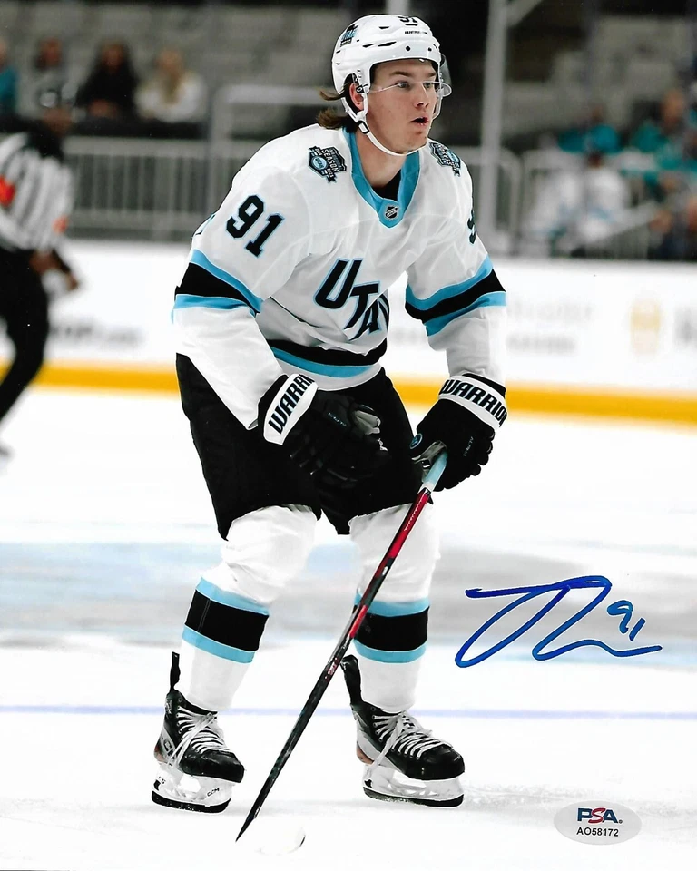 Josh Doan Signed 8x10 Photo Utah Hockey Club Autographed PSA COA D - Image 1 of 1