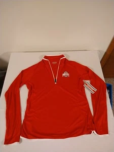 Nuevo con etiquetas Pullover State Buckeyes Para Hombres Grande Rojo y Gris 1/4 Cremallera Cuello Simulado Primavera - Imagen 1 de 5