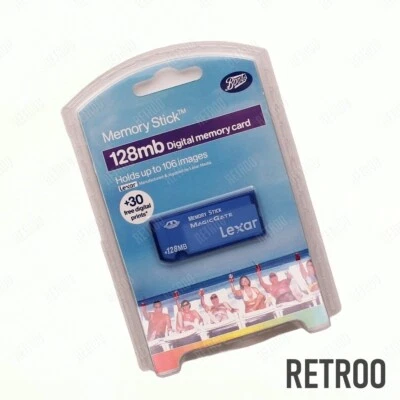 Lexar Boots Memory Stick 128MB MS Purple Camera/Camcorder/PDA/Bravia/Walkman New - Image 1 of 2