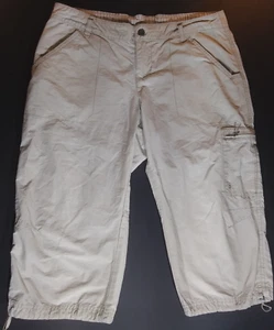 Capris Columbia Algodón Nailon Senderismo Para Mujer 10 Cremallera Bolsillo Carga Beige - Imagen 1 de 12