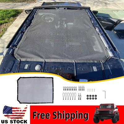 Parasol de techo negro protección UV red parasol cubierta para Ford Bronco 21+ de 4 puertas Foto 1 de 4