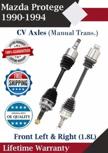 New OE Front CV Axles For 1990-1994 Mazda Protege 1.8L Manual Lifetime Warranty - Picture 1 of 8