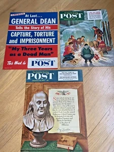 50er Jahre 3 DIE SAMSTAGABENDPOST Zeitschrift Karton NEWSSTAND Poster (Set 15) - Bild 1 von 7
