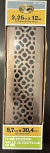 Brand New in Box - Hampton Bay 2.25"x12" Floor Register - Oil-Rubbed Bronze Heat - Picture 1 of 15