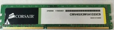 Corsair PC3-10600 4 GB (1 X 4 GB) DIMM 1333 MHz DDR3 SDRAM (CMV4GX3M1A1333C9) - Image 1 of 2