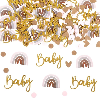 100 Piezas Confeti Baby Shower, Confeti Revelar Género con 4 Patrones - Bebé y B Foto 1 de 4