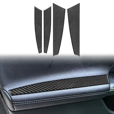 Vinyl Carbon Fiber Door Armrest Panel Cover Trim For Benz C-Class W206 2022-2024 Foto 1 de 4