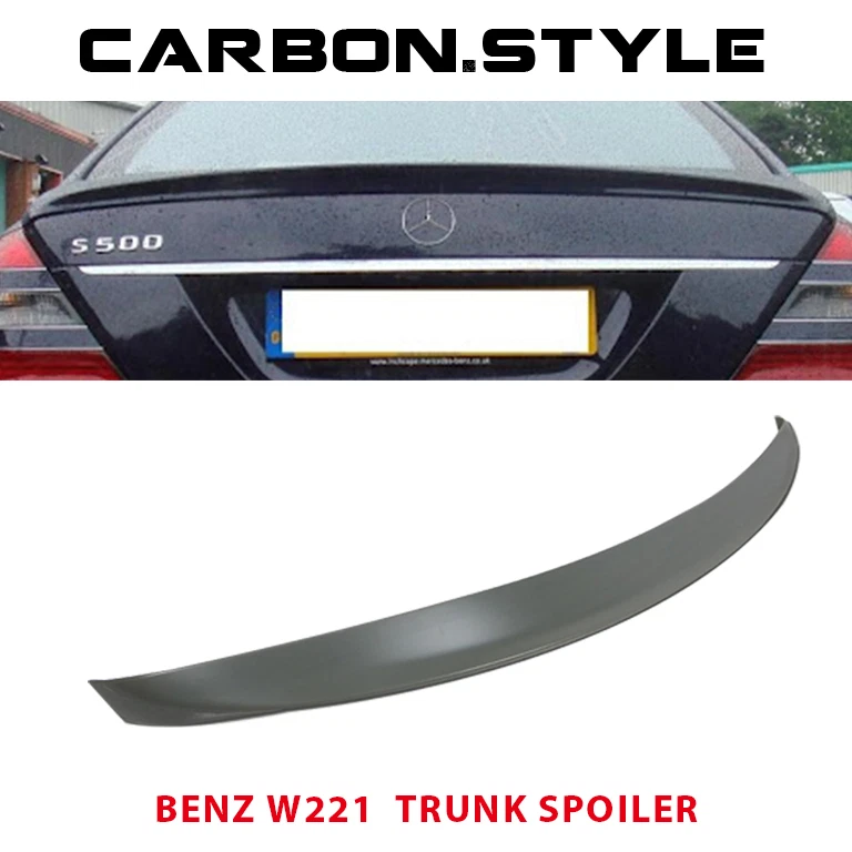 Unpainted For Mercedes Benz W221 Sedan S Class Rear Trunk Boot Spoiler Wing Foto 1 de 1