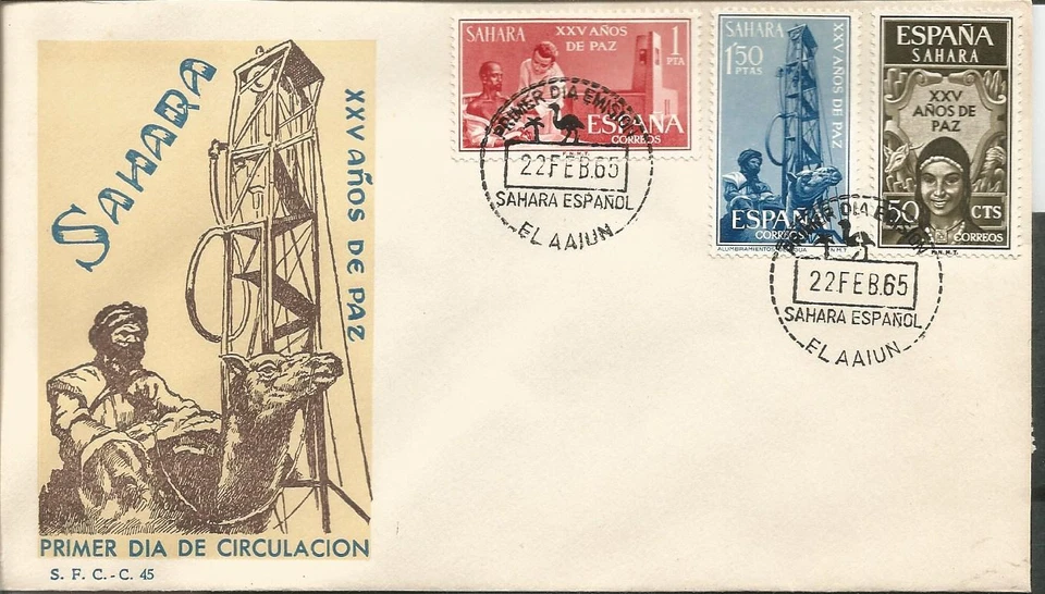 FDC Spain Sahara XXV Peace years 1965  - Image 1 of 1