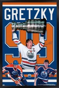 Trends International Wayne Gretzky - Jersey Wall Poster, 34L x 22.4W, Black F... - Picture 1 of 6