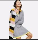 Anthropologie XS Gray Yellow Arsenau Cozy Comfort Sweater Dress NWOT Women