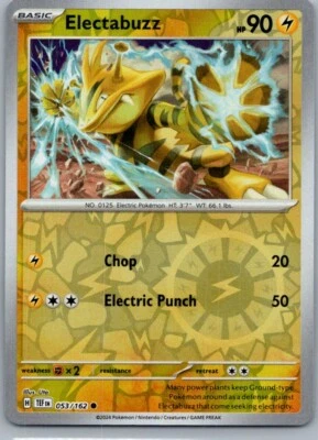 Electabuzz SV05: Temporal Forces 053/162 Near Mint NM Reverse Holo - Image 1 of 2