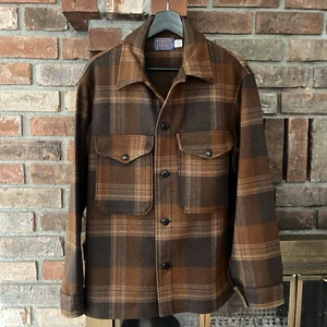 Vintage Pendleton Mackinaw Cruiser Wool Field Jacket Work Coat Hunting S / M - Picture 1 of 18
