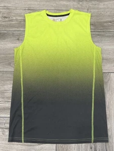 XERSION Neon Yellow Muscle Tank Sleeveless Boys XL 18/20 Gym Shirt Top - Picture 1 of 5
