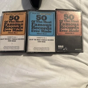 50 of the Most Famous Records Ever Made Cassette Tape Bundle - Picture 1 of 2