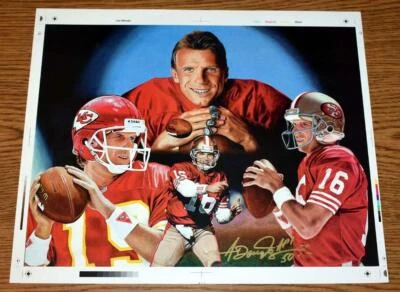 ANILLOS Joe Montana 49ers/Chiefs por Anthony Douglas firmados y #'d prueba de artista 1/50 Foto 1 de 2