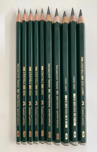 Faber-Castell 9000 Graphite Pencil Set - Lot of 10 - Jumbo Sketch Drawing - Picture 1 of 1