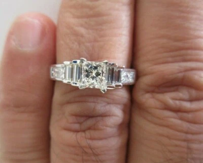 1.00 Carat 14K Gold Diamond Engagement Ring Center=1/2 Carat H-VS2  Value=$9,750 - Image 1 of 4