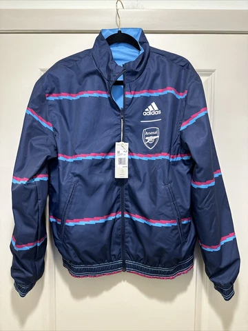 Adidas Mens SMALL  Arsenal Anthem Jacket Dual Side Cover