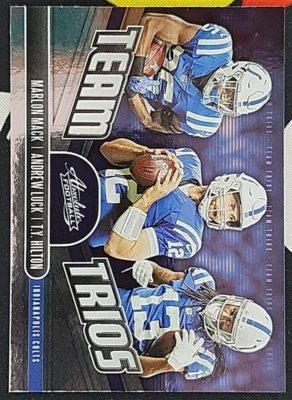 Luck, Hilton & Mack 2019 Panini Absolute Football Colts Team Trio Insert - Image 1 of 2