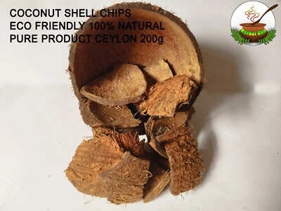 COCONUT SHELL CHIPS ECO FRIENDLY 100% NATURAL PURE PRODUCT SRI LANKA 200g - Image 1 of 4