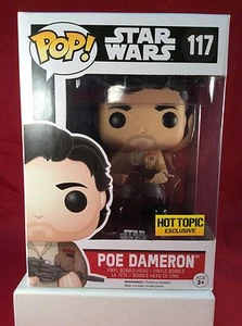 Funko Pop Star Wars - Poe Dameron #117 Hot topic Exclusive - NRFB - NEW - NM - Picture 1 of 6