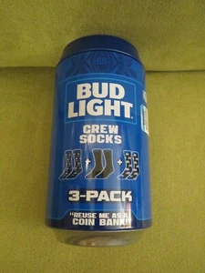 Bud Light Motto 3er Pack schwarz & blau Socken mit wiederverwendbarer Dose, Herrengröße 6-13 - Bild 1 von 19