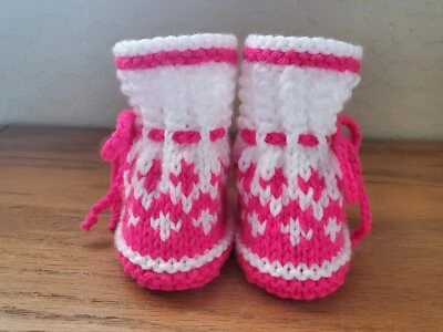 Baby Booties with laces, newborn to 3+ months - Image 1 of 3