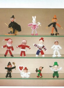 Beadbenders Posable Artesanal Cuentas Figuras Patrones Bruja Santa Elfo Espantapájaros L34 - Imagen 1 de 2