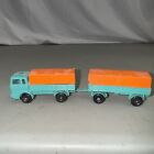 Matchbox Lesney Series No. 1 Mercedes Truck And Trailer In Blue With Orange Cov