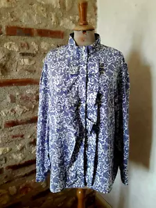 CHEMISIER CHEMISE à jabot T.XL CACHAREL VINTAGE 80 Cacharel blouse sz XL - Imagen 1 de 12