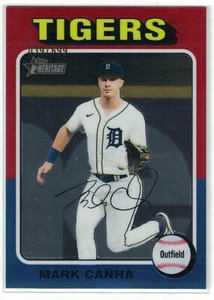 2024 Topps Heritage High Number #107 Mark Canha Tigers Chrome Parallel /699 - Picture 1 of 2