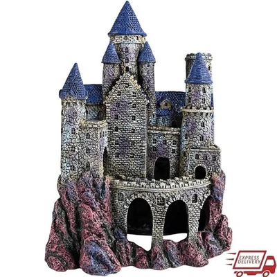 Castillo de mago grande decoración acuario pecera adorno nadar a través del escondite Foto 1 de 4
