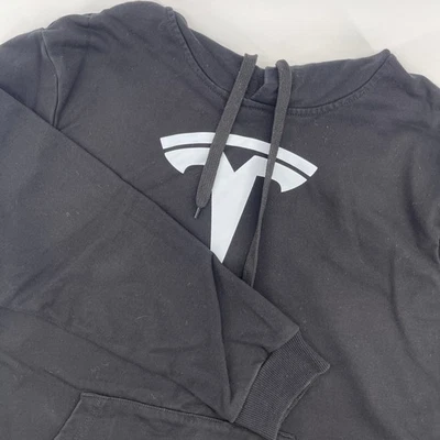 Sudadera con Capucha Pullover Negra Logo Tesla Coche Eléctrico Ventilador Ropa L Foto 1 de 4