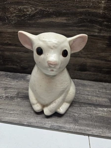 Vintage Lamm Münze Sparschwein Lg 8" anthropomorphe Figur Regal Kinderzimmer - Bild 1 von 5